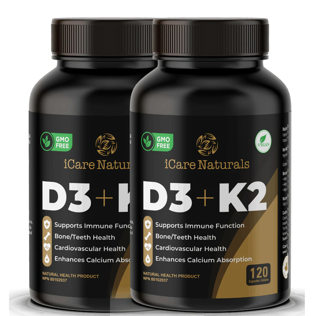 D3+K2 I Canadian-Made High Potency 1000 IU/120MCG - 120 Capsules - Helps Maintain Bone & Teeth Health - With MK-7 For Best Results - Support Immune System - Vegan - Image 4