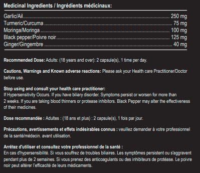 VitaGenius - Super Food & Antioxidant formula with Moringa, Turmeric, Ginger, Garlic & Black Pepper. Used in herbal medicine to assist joint pain relief, maintain cardiovascular health, help reduce elevated blood lipid levels & aid digestion - Image 3